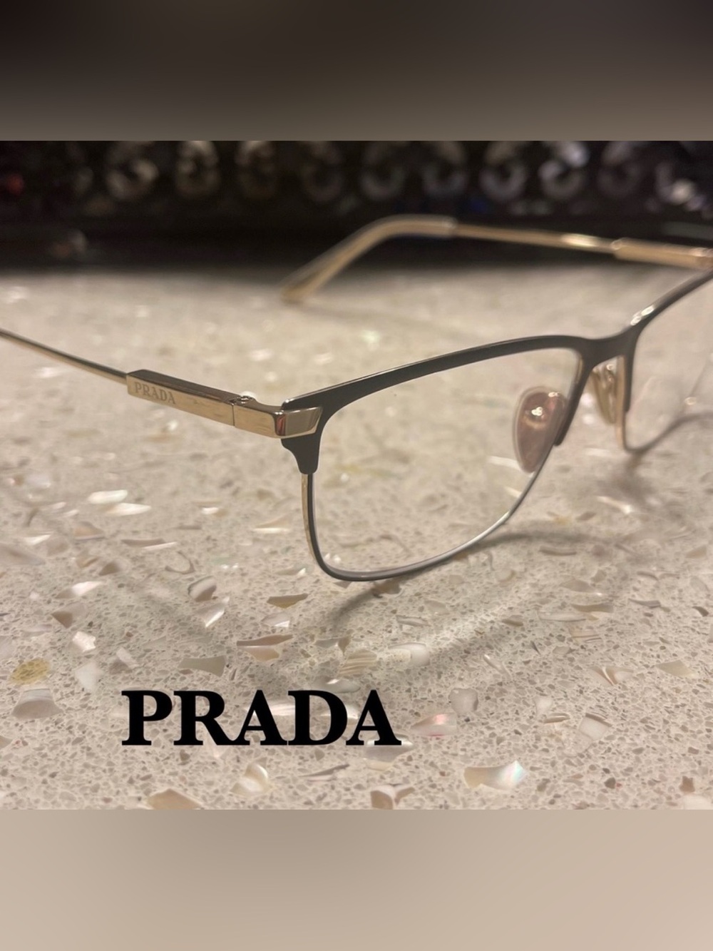 Prada Gold Glasses VPR55Z